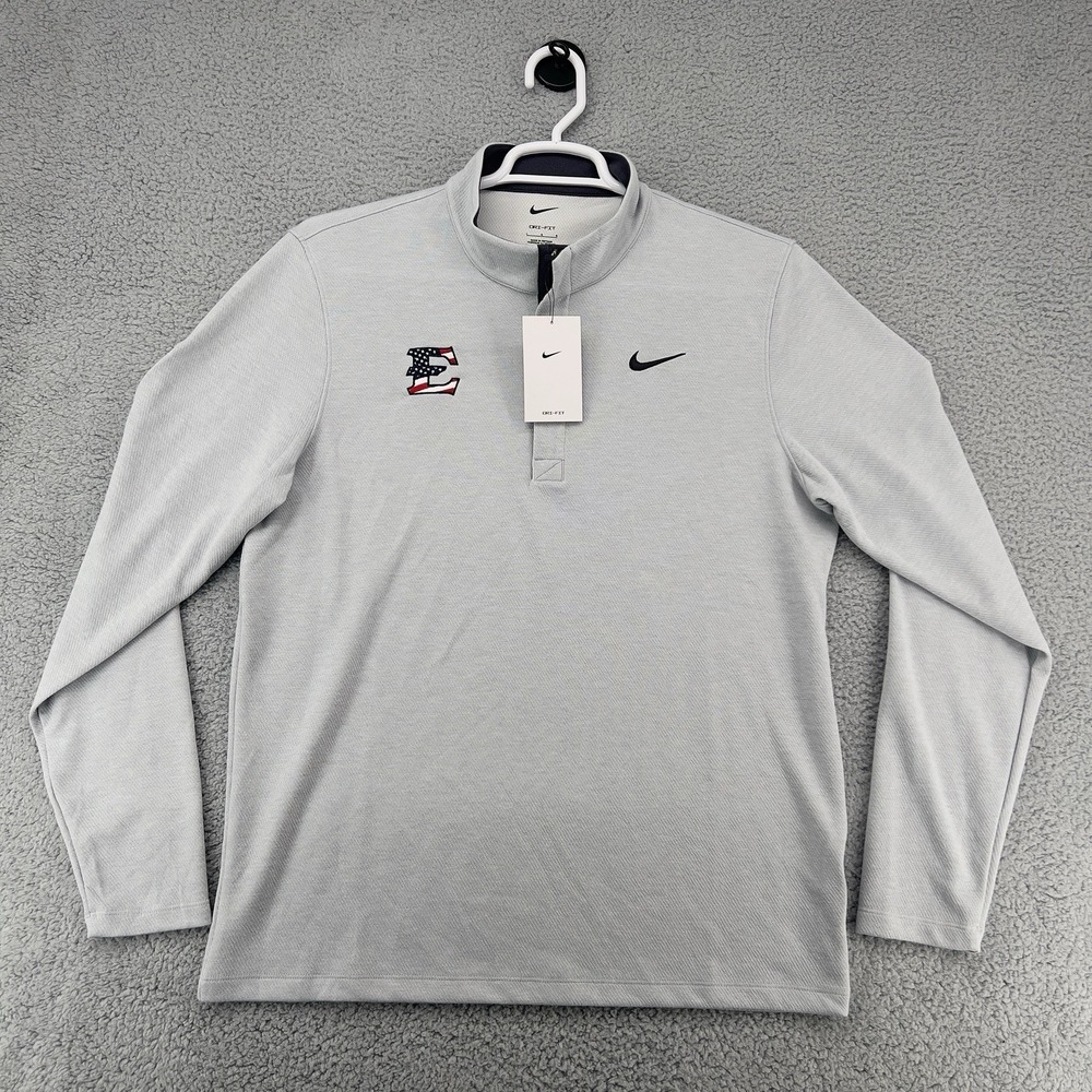 Nike Dri-Fit Victory Golf Pullover Mens Large Gray 1/4 Zip CN1018-042 Top